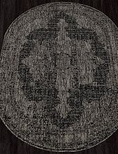 Круглый ковер KAIR S129 BLACK-GRAY Овал