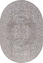 Ковер гипоаллергенный искусственный NOVA-A 04089A CREAM HB / LIGHT GRI HB Овал