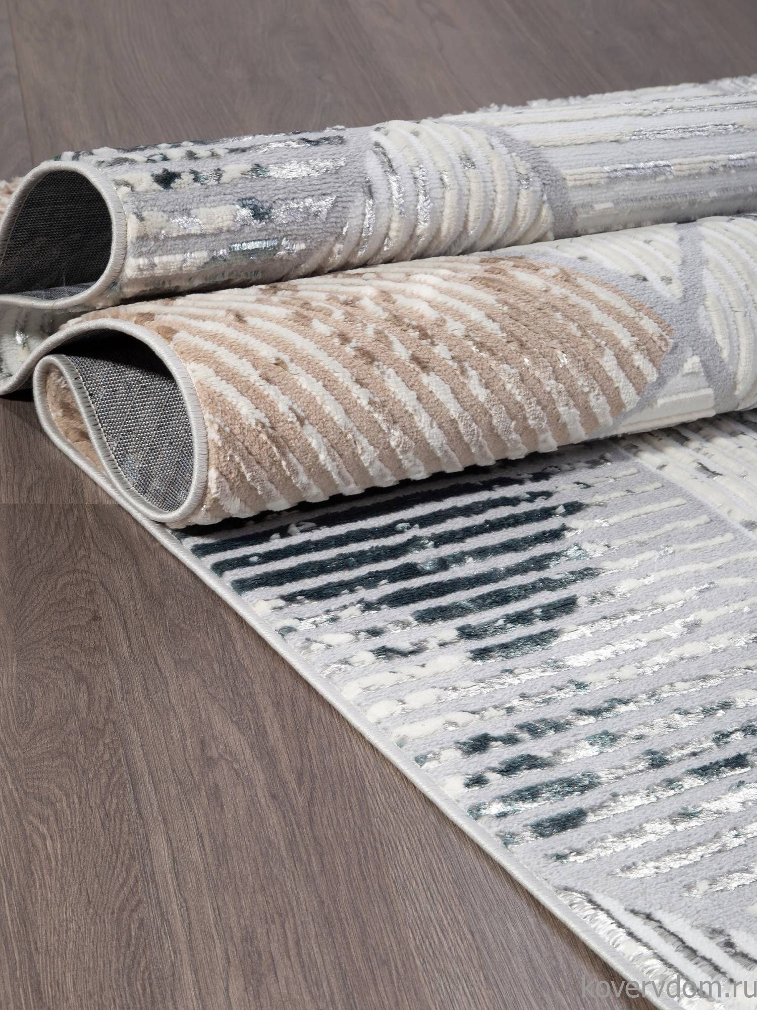 Ковер PERU C073A D.GREY SHIRINK / BLUE FDY