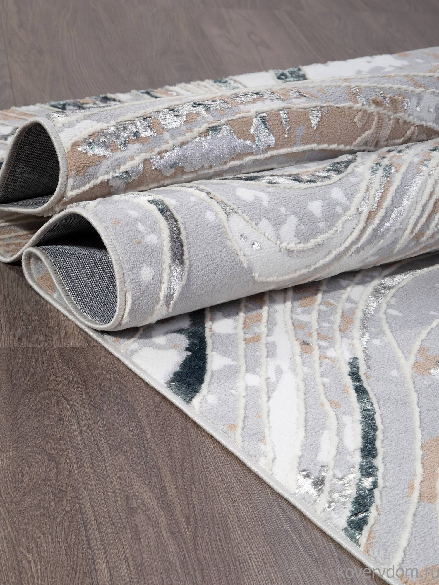 Ковер PERU C070A D.GREY SHIRINK / BLUE FDY