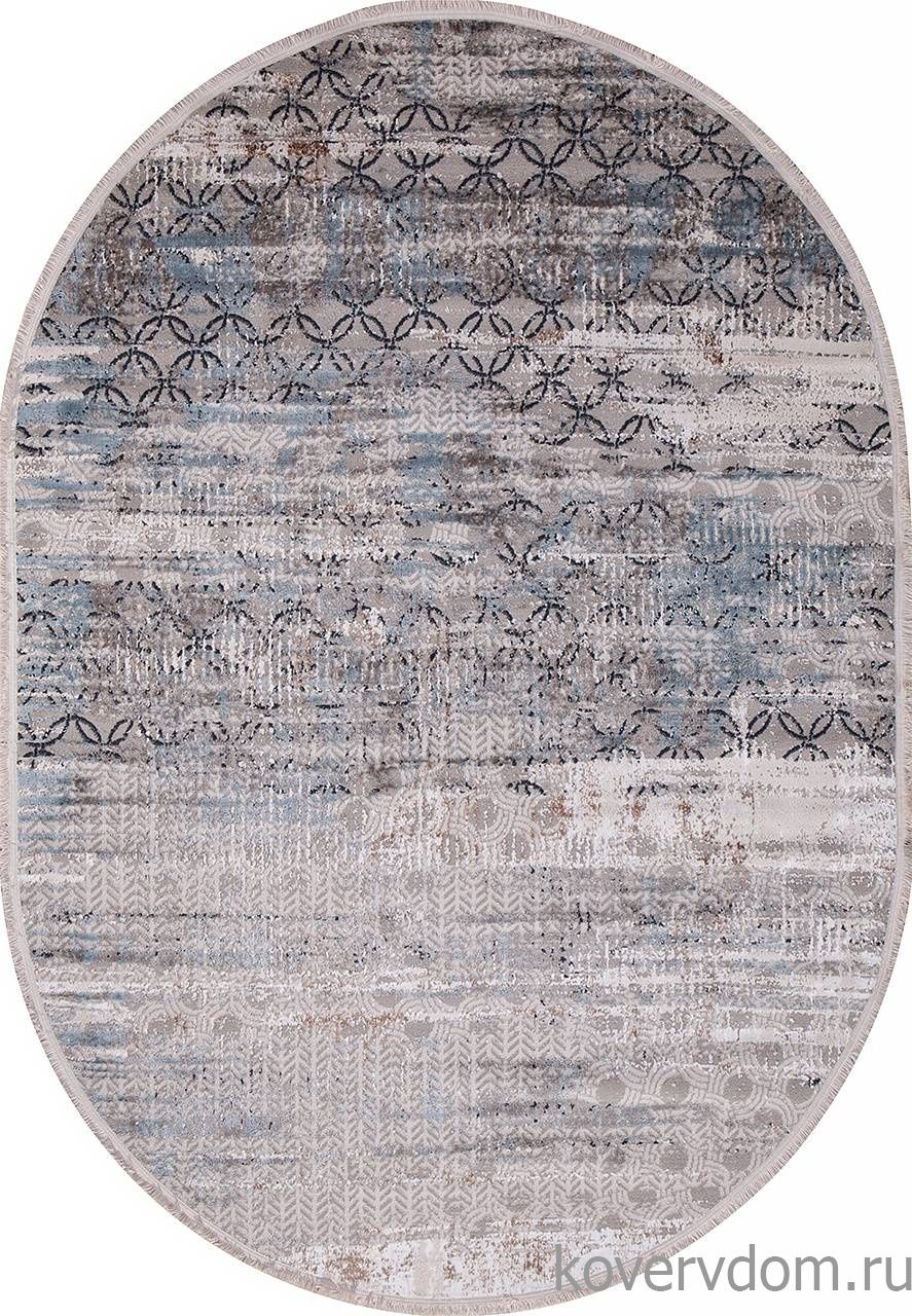 Ковер RODOS 7435A L.BLUE / CREAM Овал Ковер RODOS 7435A L.BLUE / CREAM Овал