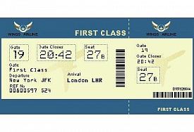 Детский синий коврик Билетик на самолет