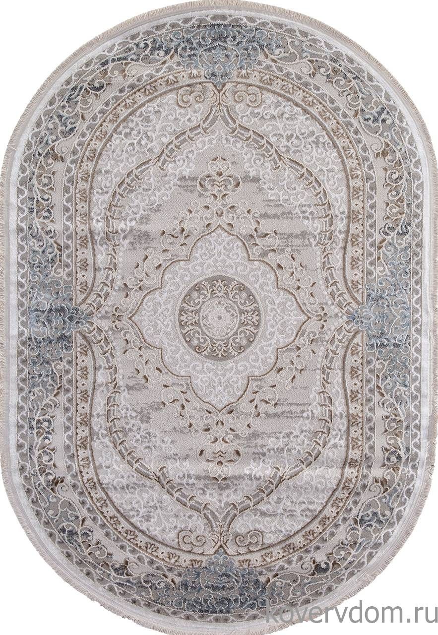 Ковер RODOS 7439A L.BLUE / CREAM Овал Ковер RODOS 7439A L.BLUE / CREAM Овал