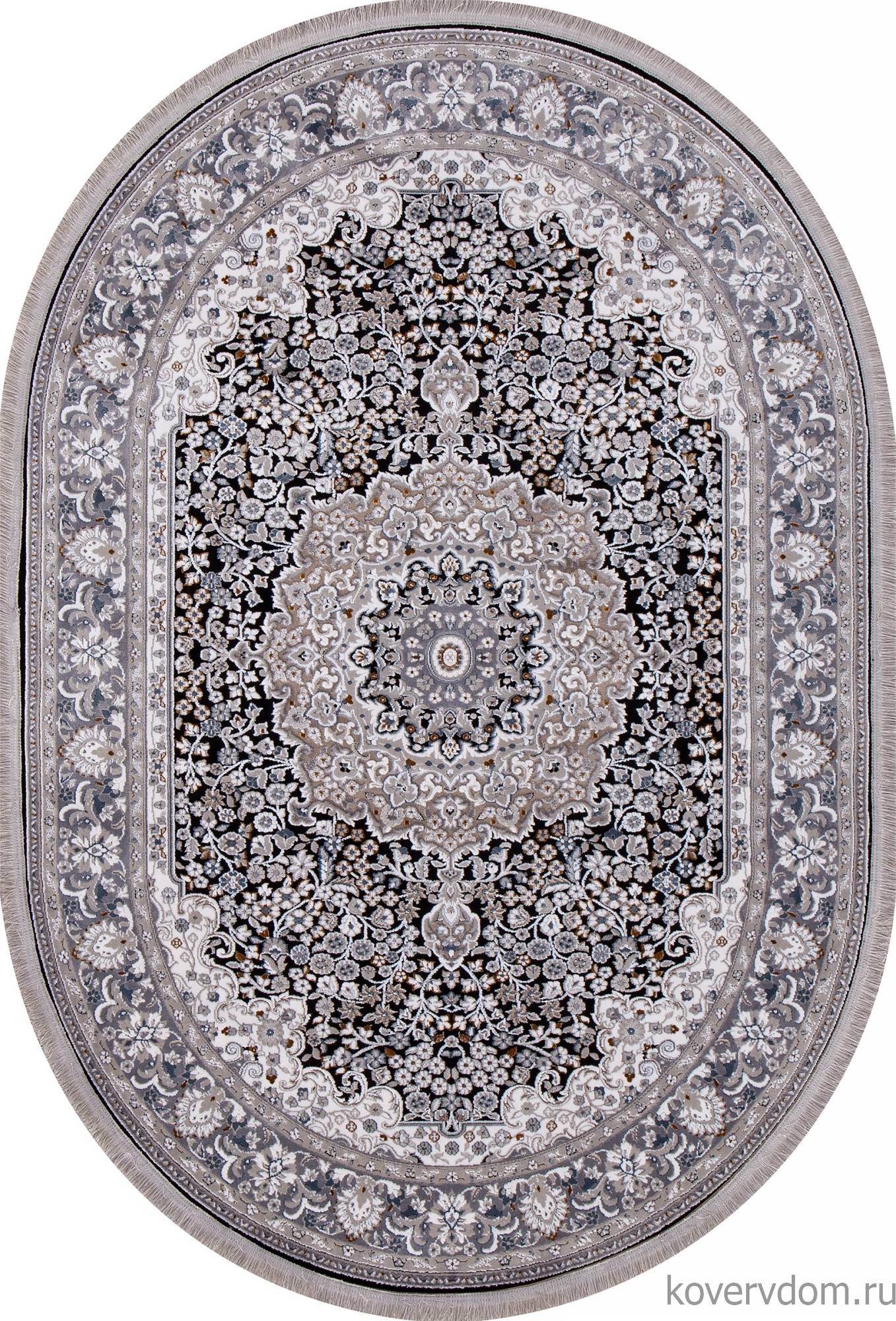 Ковер CASABLANKA 9734A BLACK / BLACK Овал Ковер CASABLANKA 9734A BLACK / BLACK Овал