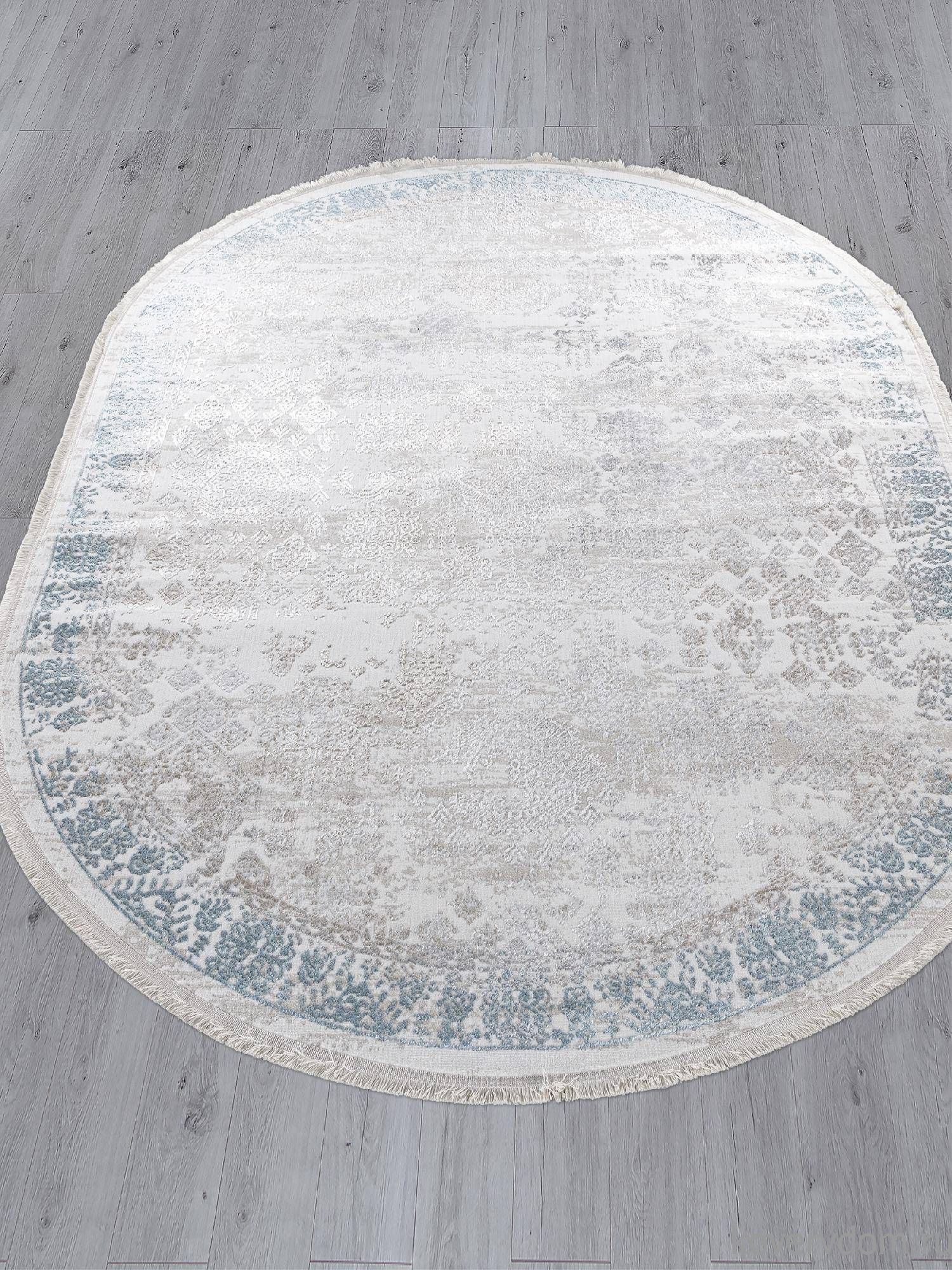 Ковер EFSAN L252A CREAM SHRINK / BLUE FDY Овал