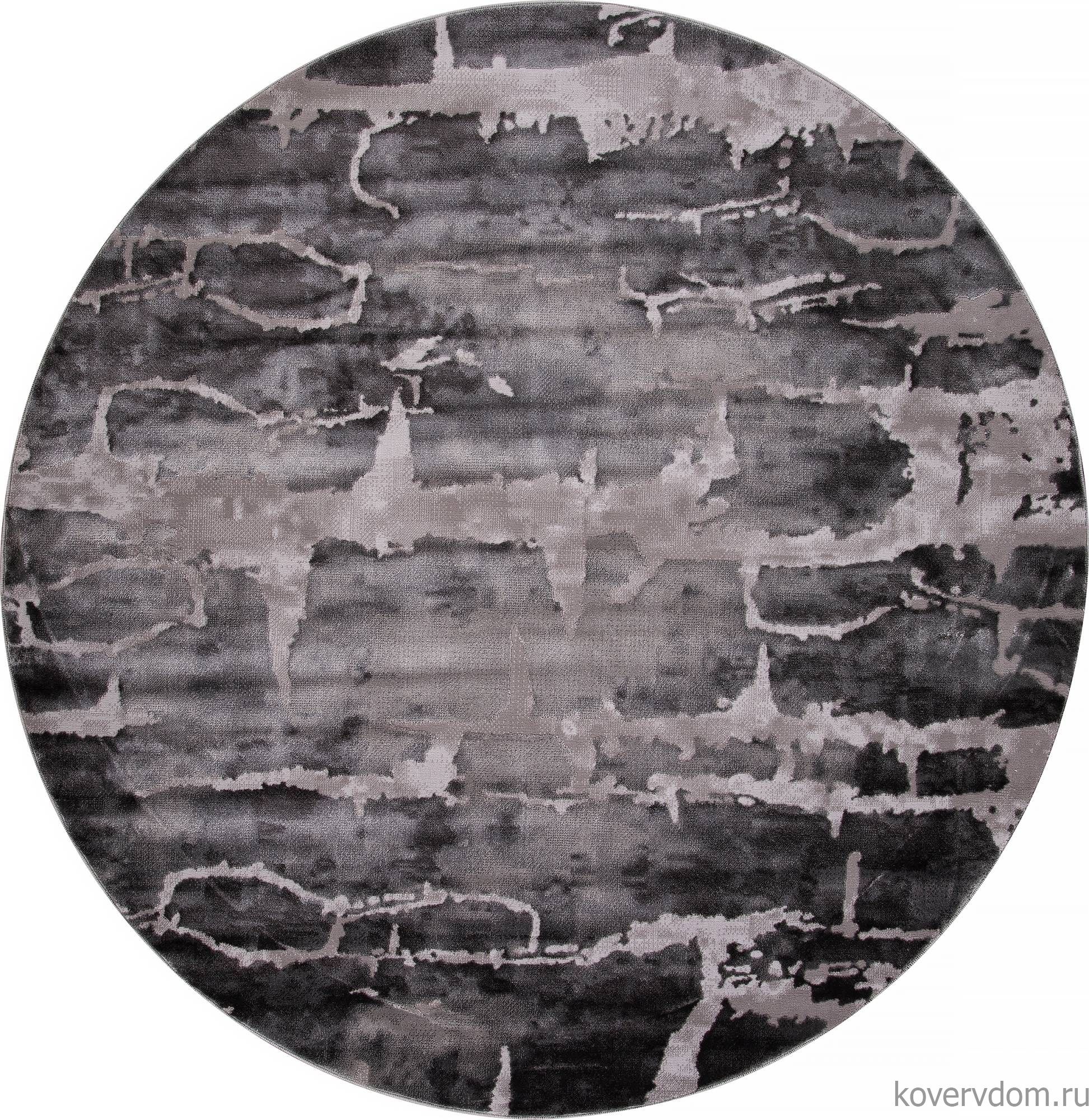 Ковер TEMPO 0101QB C.POLY L.GREY / D.GREY Круг Ковер TEMPO 0101QB C.POLY L.GREY / D.GREY Круг