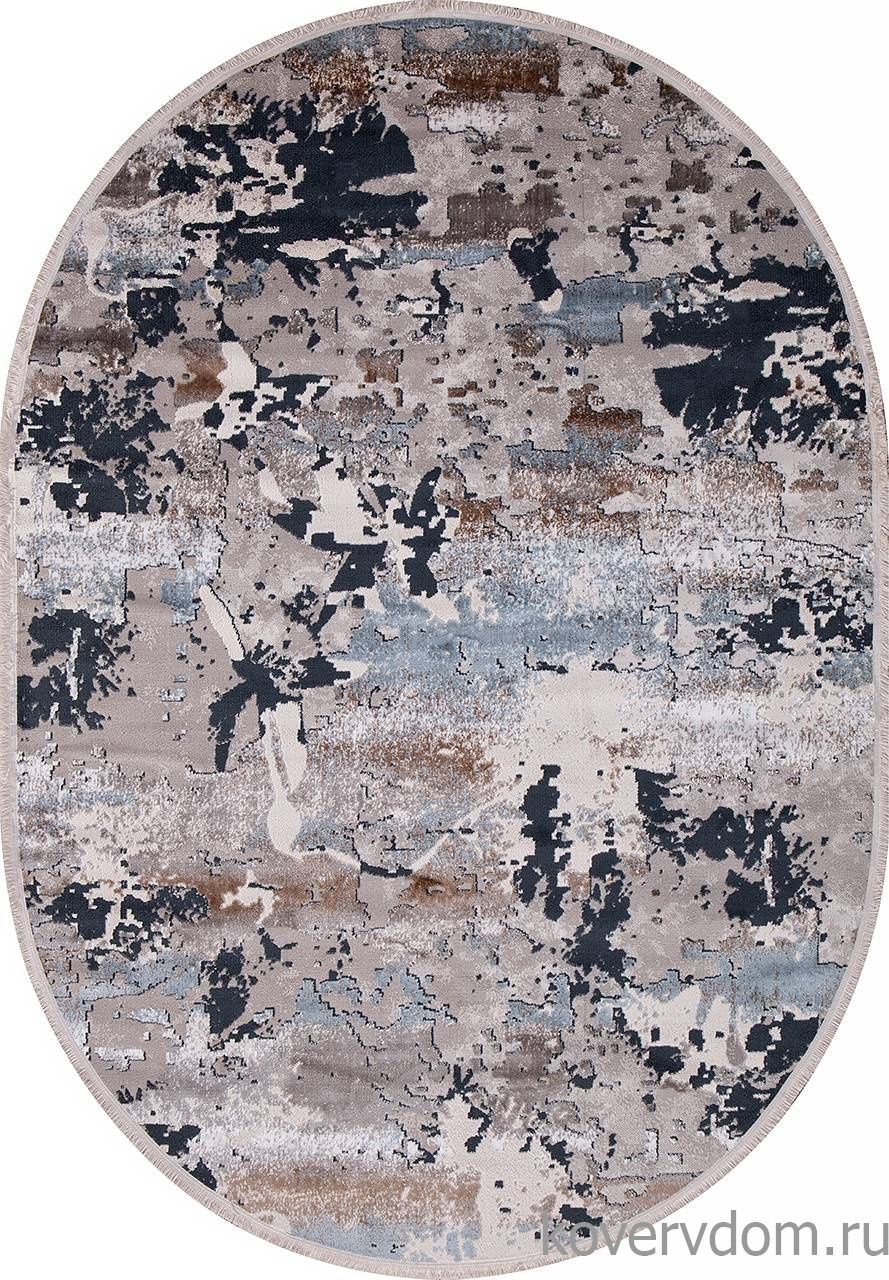 Ковер RODOS 7431A L.BLUE / CREAM Овал Ковер RODOS 7431A L.BLUE / CREAM Овал