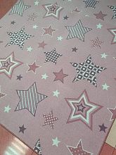 Детский ковер на дачу-палас ЗВЕЗДЫ СИЯЮТ-A розовый