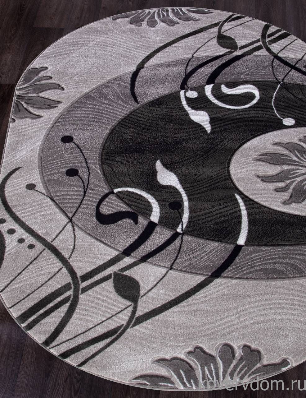 Ковер MEGA CARVING 4780 GRAY Овал Ковер MEGA CARVING 4780 GRAY Овал