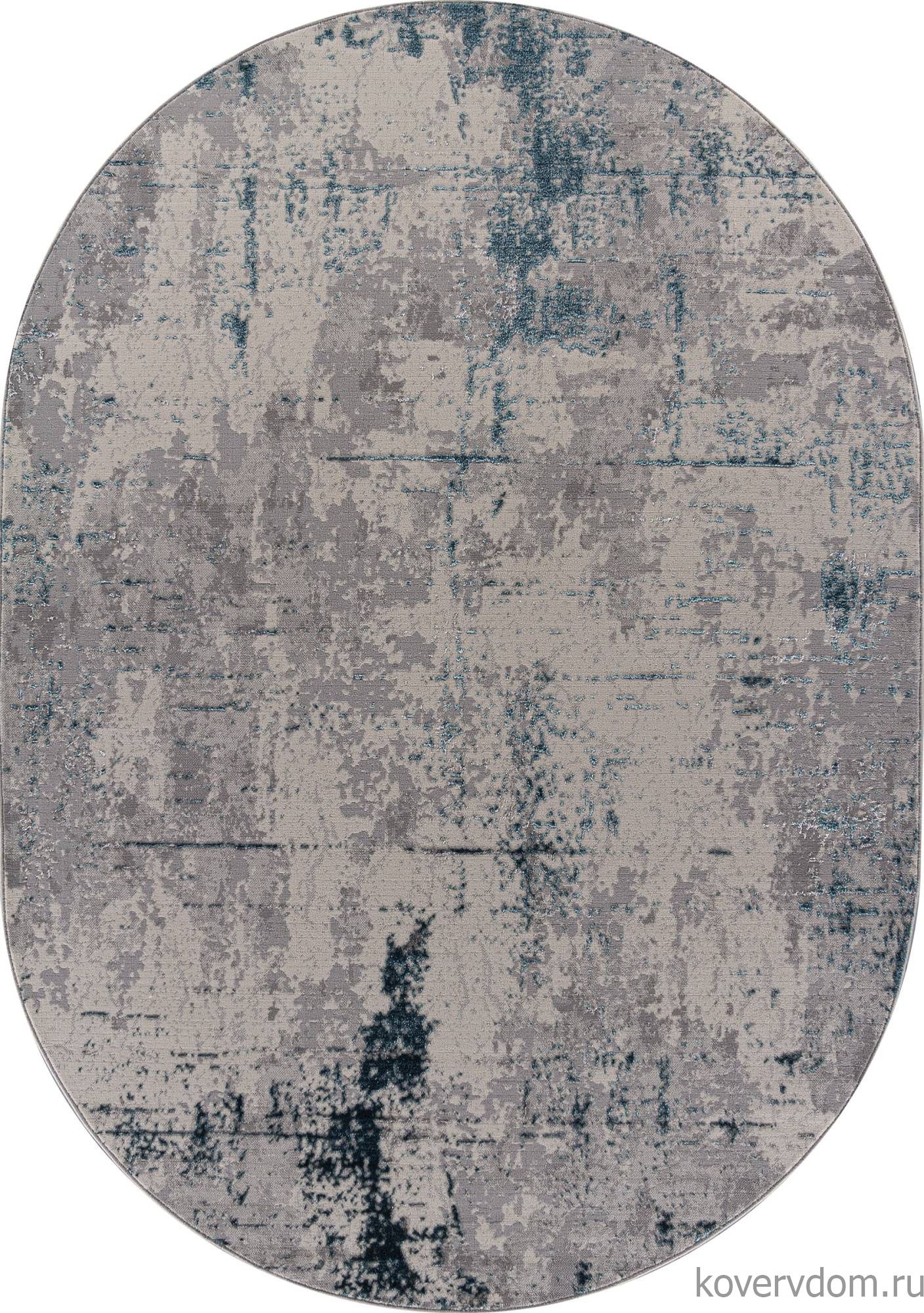 Ковер LIMAN F169 CREAM-D.BLUE Овал