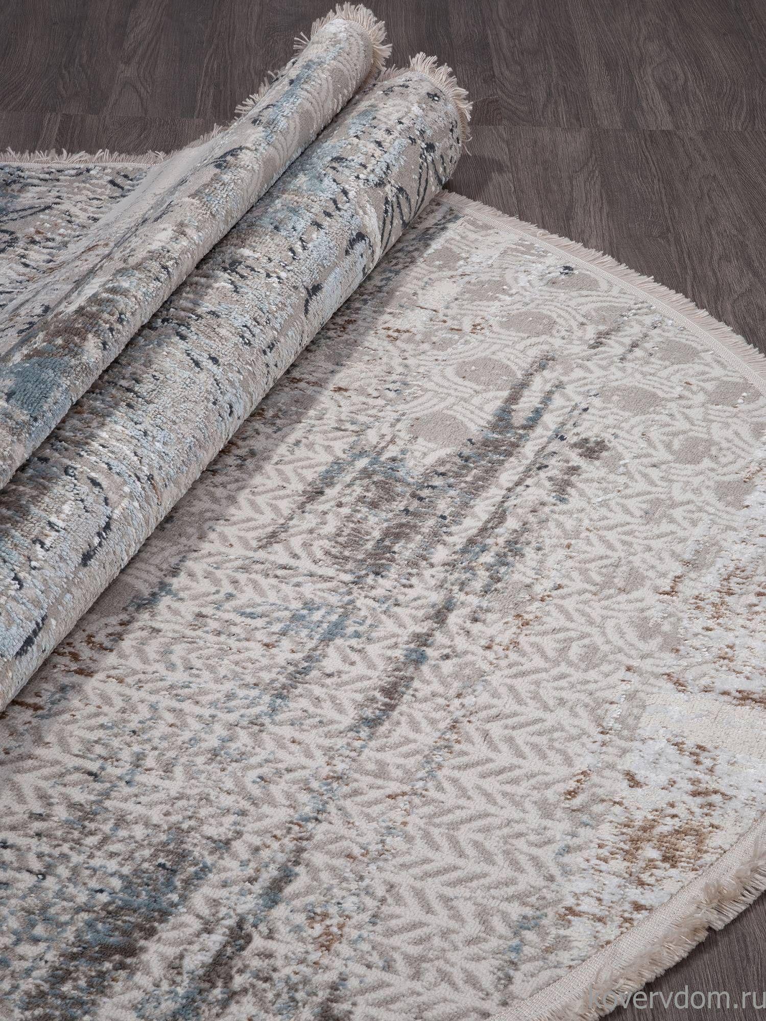 Ковер RODOS 7435A L.BLUE / CREAM Овал Ковер RODOS 7435A L.BLUE / CREAM Овал