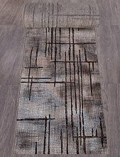Круглый ковровая дорожка SIERRA D717 BEIGE-BLUE 2