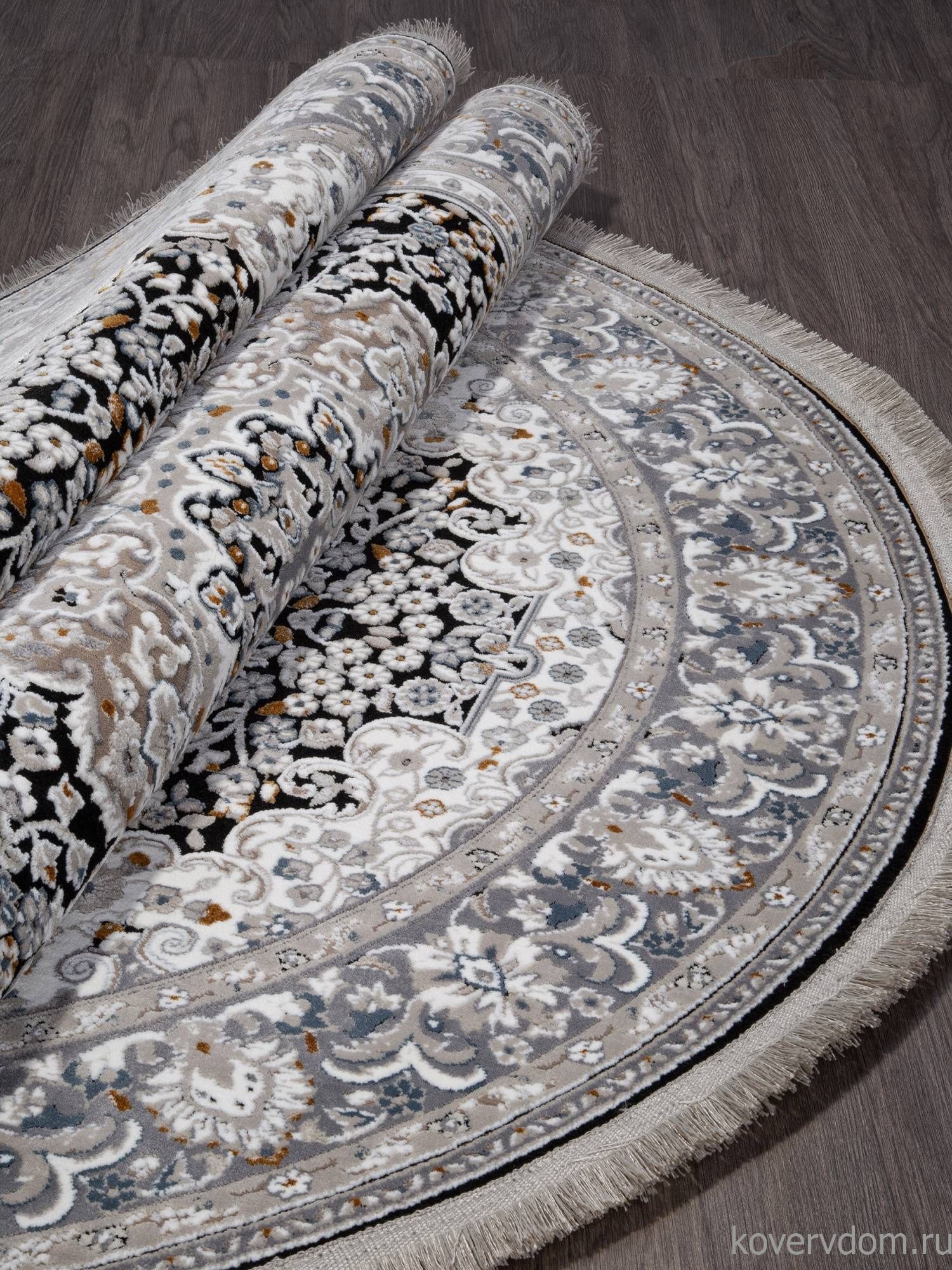 Ковер CASABLANKA 9734A BLACK / BLACK Овал Ковер CASABLANKA 9734A BLACK / BLACK Овал