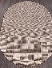 Ковер циновка VEGAS S006 CREAM-BROWN Овал